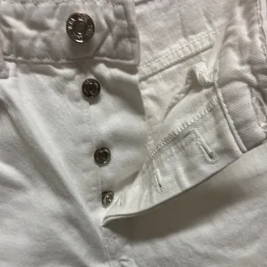 Zara White Straight Leg Jeans High-Waisted thumbnail 3