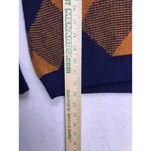 Madewell Sweater Womens Small Blue Brown Excellent Argyle Crewneck Knit Pullover thumbnail 10