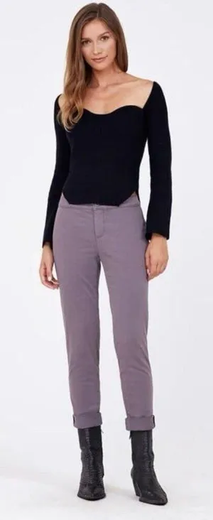 Lila Ryan NWT Size 8 Medium Women Steel Grey Zuri Tapered Trouser Pants thumbnail 1