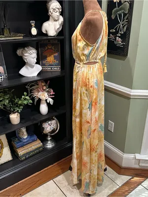 fab’rik Halter Neck Cutout Maxi Dress Multicolor Size Small thumbnail 5