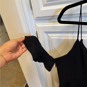 Mango Black Ruffled Flutter Sleeve romper thumbnail 4