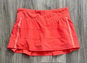 lululemon Orange Performance Skort Size 6 Women’s Tiered Athletic Skirt thumbnail 1