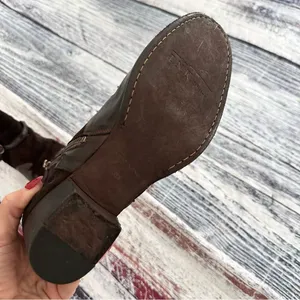 I.N.K. Shoes Vintage Brown Leather and Suede Western Style Booties​ thumbnail 12