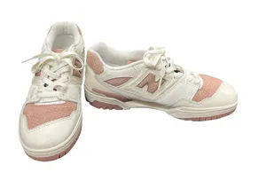 New Balance 550 wms white pink leather suede retro low sneakers sz 8B SKU 10-449 thumbnail 1