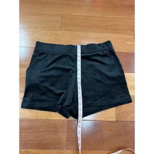 Juicy Couture NWT Tracksuit Set Womens Black Velour Rhinestone Hoodie Shorts L thumbnail 9