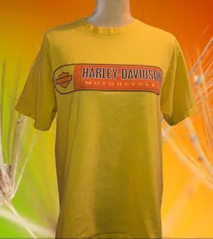Harley Davidson yellow T-shirt thumbnail 1