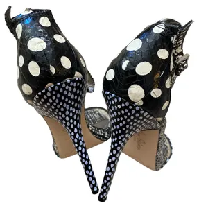 Sam Edelman Eleanor Polka Dot Printed Open Toe Platform Leather Heels thumbnail 4