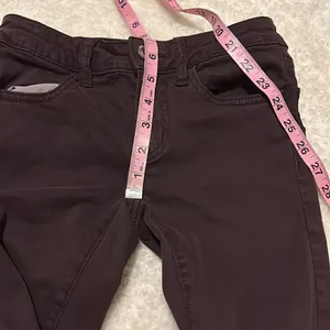 5/$30 🎈 American eagle outfitters women’s burgundy jeggings size 00 thumbnail 8