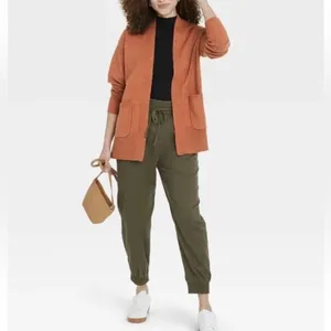 a new day Salmon/Orange Open Front Cardigan Sweater w/ Pockets thumbnail 11