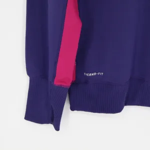 Nike Women's Therma-Fit Hoodie Size Medium Big Swoosh Purple Pink Athletic Green thumbnail 14