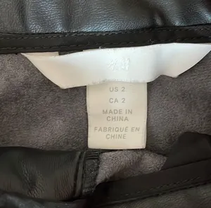 Hennes & Mauritz Pinch, High Waisted Straight Leg Leather Pants thumbnail 2