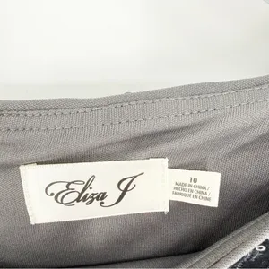 Eliza J Velvet Sequin Sheath Mini Dress Women's Size 10 Gray Cocktail‎ Party thumbnail 6
