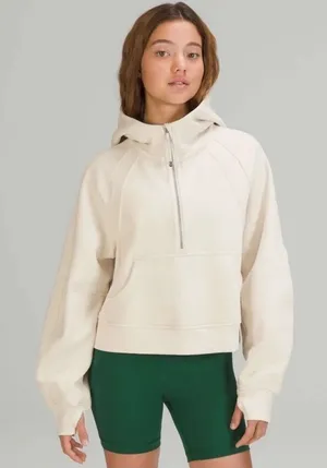 Lululemon Scuba Oversized Half-Zip Hoodie Women's Size XS/S White Opal Soft Cozy thumbnail 1
