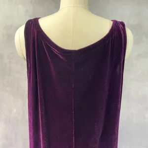 Eileen Fisher Womens Velvet Maxi Dress Size 2 Purple Silk Blend‎ Goth Grunge thumbnail 6