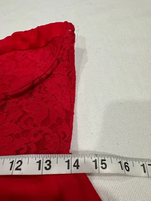 NWT Saints + Secrets Red Lace Corset Dress Medium thumbnail 7