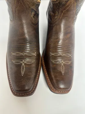 Ariat Brown Leather Embroidered Western Heeled Boots thumbnail 11