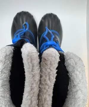 Navy Blue Winter Boots Size 6 thumbnail 4