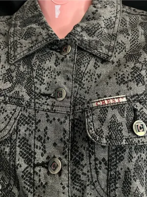 Crest Vintage Womens Grey Snake-Print Blazer Jacket SM thumbnail 7