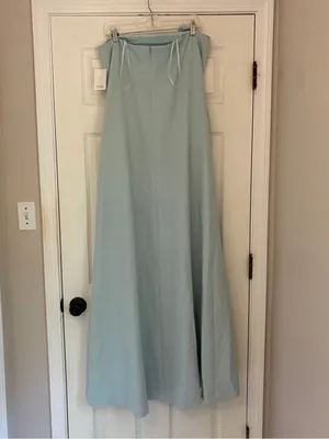 NWT!! Rene Ruiz Strapless Floral Appliqué Dress in Aqua Mint thumbnail 7