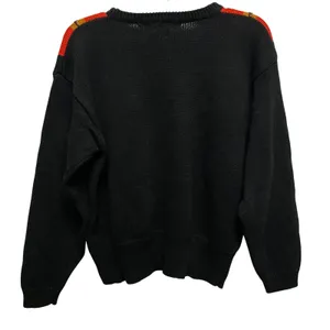I.B. Diffusion Small Y2K Knit Sweater Beaded Diamond‎ Pattern Vintage Abstract Black thumbnail 5