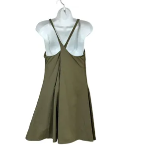 Halara Everyday Activity Dress Olive Green Built-in Shorts Cross Back Size L thumbnail 4