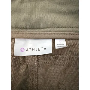 Athleta Wander Stash Skinny Pants Olive Green Size 6 Zip Ankle Stretch thumbnail 2