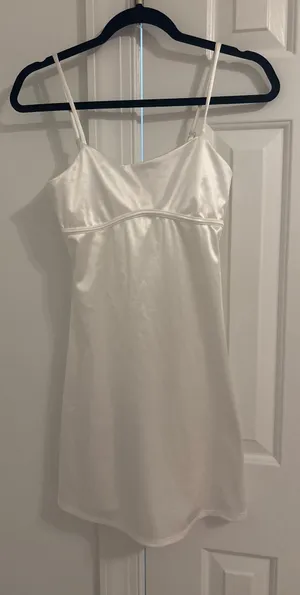 White Satin Altar'd State Dress thumbnail 1