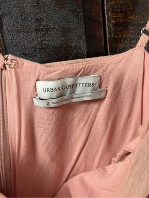 Urban Outfitters Blush Square-Neck Linen Mini Dress Size 2 thumbnail 4