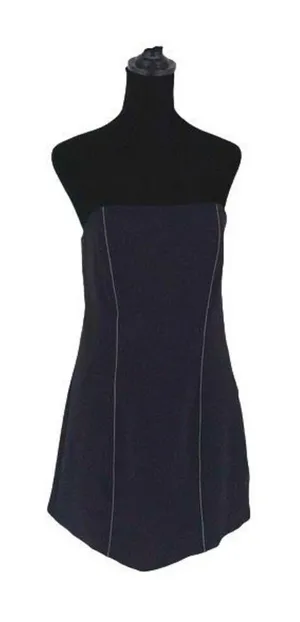 Free People Womens Strapless Paneled Tube Sheath Mini Dress‎ Black Medium thumbnail 1