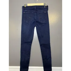 7 For All Mankind Gwenevere Skinny Jeans Womens 28 Dark Wash Blue Stretch Denim thumbnail 4