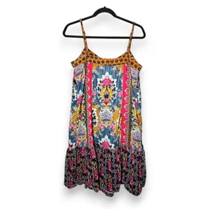 Anthropologie | S | Zadie Velvet Boho Floral Ruffled Hem Women's Mini Slip Dress thumbnail 4