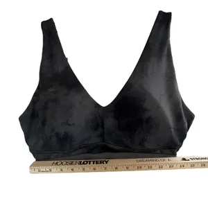 Fabletics Onyx Smudge V Neck Strappy Back M Support Sports Bra L‎ Diamond Dye thumbnail 4