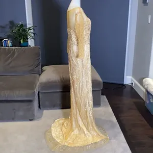 Women’s Gold Fully Beaded Dress M **READ DESCRIPTION** thumbnail 8