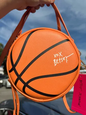 NWT Betsey Johnson Game Time Basketball Crossbody Bag Purse Whistle Charm thumbnail 2