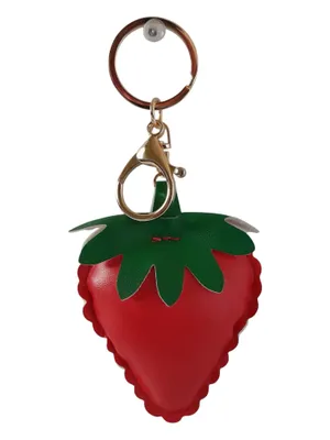 Puffy Strawberry Bag Charm Keychain Red thumbnail 2