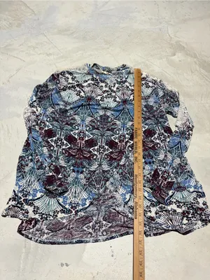 Free people Blue pattern Printed Long Sleeve Top medium thumbnail 2