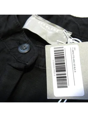 NWT Everlane The Fatigue Short-Sleeve Jumpsuit in Black Belted Cotton Utility 6 thumbnail 10