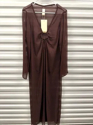 Baobab Moon Maxi Dress Cover Up Brunette Womens Size Small thumbnail 5