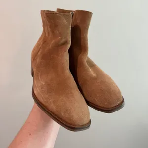 Aquatalia Reeta Tan Brown Weatherproof Suede Ankle Boots Made in Italy Womens 7 thumbnail 2