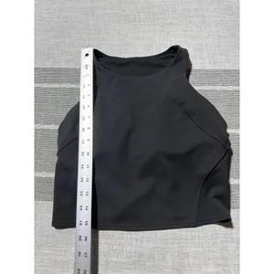 Lululemon Black High Neck Yoga Athletic Crop Top Tank Size 8 thumbnail 2