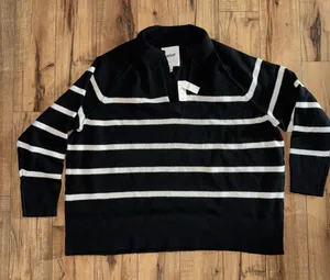 Striped aerie comfy pullover thumbnail 1