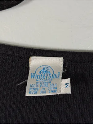 WinterSilks 100% Silk Layering Set Black Turtleneck, Long Sleeve Top Lightweight thumbnail 10
