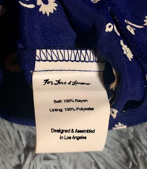 For Love & Lemons Blue Floral Romper thumbnail 6