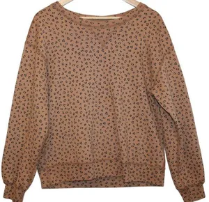 Abercrombie & Fitch Soft AF Brown Cheetah Crewneck Long Sleeve Sweatshirt Size M thumbnail 1