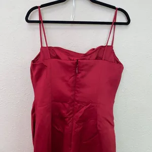 HOUSE OF CB 'Anja' Wine Satin Corset‎ Midi Dress NWOT size XL thumbnail 8