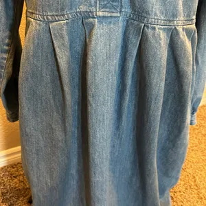 Women’s Vintage Lands' End long-sleeve denim maxi prairie dress thumbnail 3