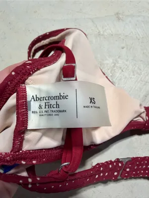 Abercrombie & fitch Burgundy Knot-Front bikini swim top XS thumbnail 3