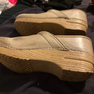 Dansko SOLD Women's Cream Slip-On Shoes Danilo Clogs thumbnail 1