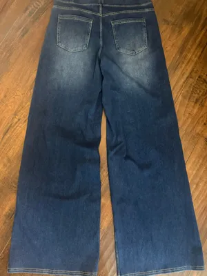 Halara Wide Leg Pull Up Women’s Jeans - Dark Blue Medium thumbnail 3