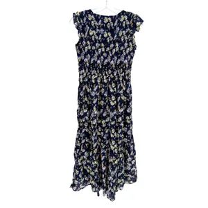 Anthropologie Daisy Midi Dress Women XS Navy Tiered Boho Romantic Cottagecore thumbnail 6
